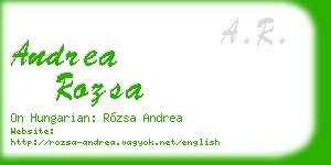 andrea rozsa business card